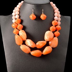 Resin Gem Statement Choker Set